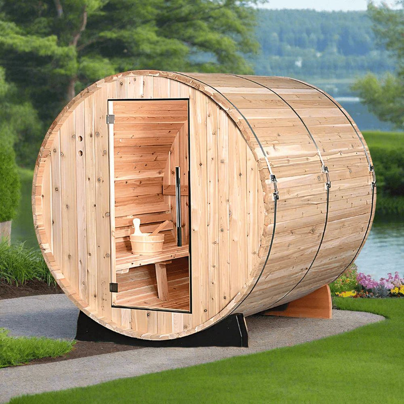 4 PERSON OUTDOOR STANDARD BARREL SAUNA